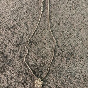 BRIGHTON Elegant Silver Floral Pendant Necklace